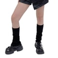 thumbnail image 1 of Franhais Women's Frilly Leg Warmers Ribbed Knit Knee High Socks Boot Cuffs Student Slouch Socks, 1 of 7