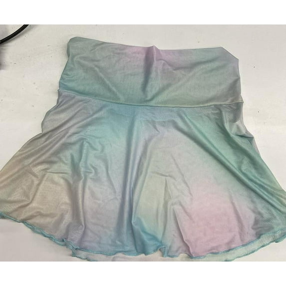 Franhais Women's Sheer Mesh Mini Skirts, High Waist Solid Color See Through Skater Skirt Beach Cover-ups