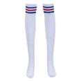 thumbnail image 1 of Franhais Women's Sports Socks, Striped Over Knee Thigh High Socks for Daily, 1 of 4