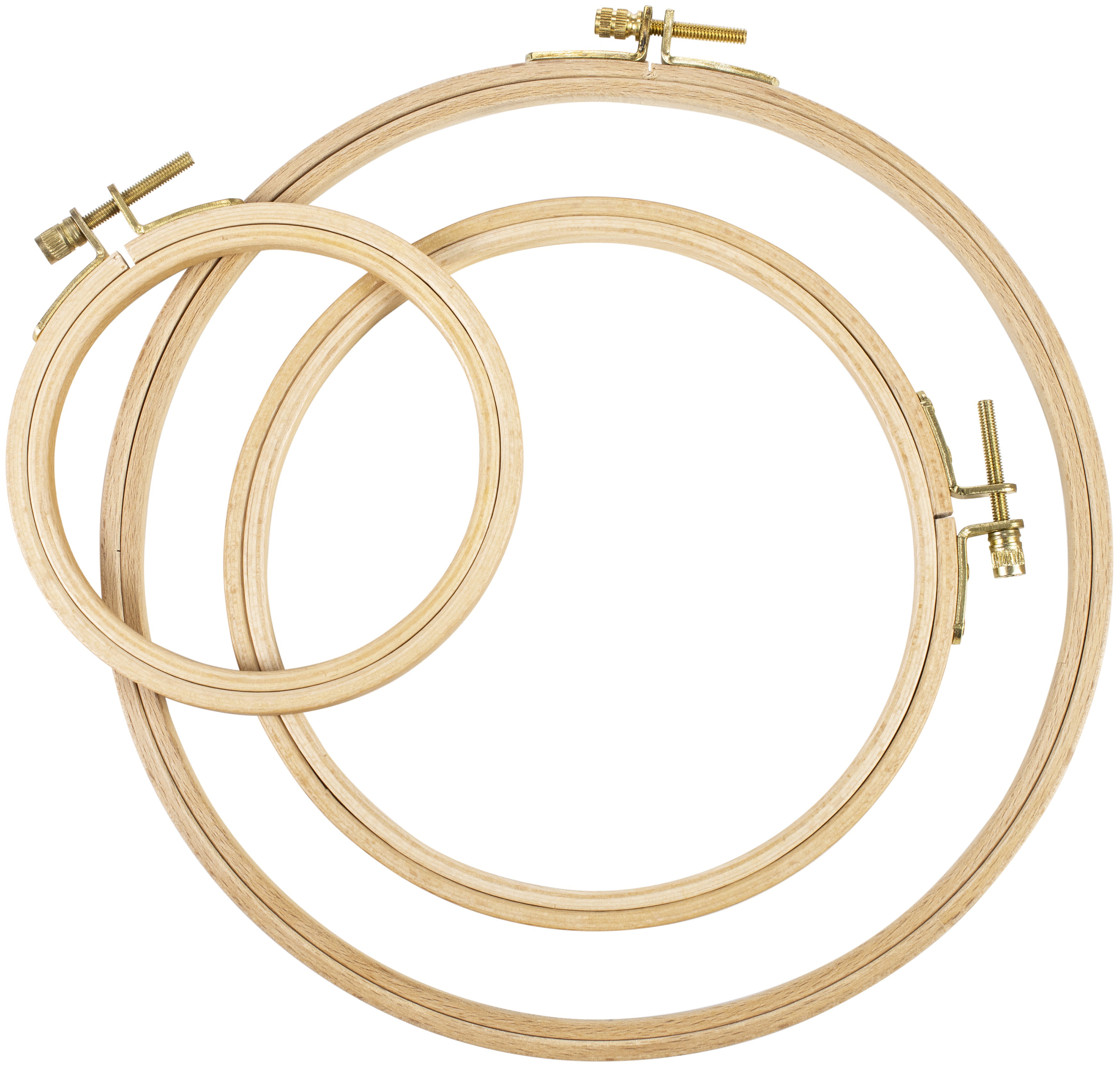 3 Pieces 10 Inch 26cm Embroidery Ring Cross No Slip Hoops Set Imitated Wood  Display Frame Circle Em