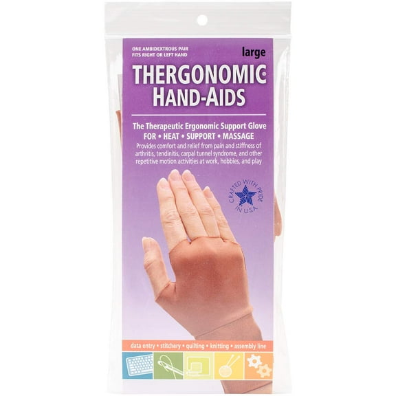 Frank A. Edmunds Thergonomic Hand-Aids Support Gloves 1 Pair-Large