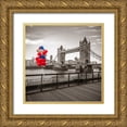 thumbnail image 1 of Frank, Assaf 12x12 Gold Ornate Wood Framed with Double Matting Museum Art Print Titled - Balloons on promenade near Tower bridge, London, UK, 1 of 4