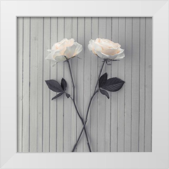 Frank, Assaf 12x12 White Modern Wood Framed Museum Art Print Titled - Roses on table