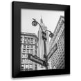 thumbnail image 1 of Frank, Assaf 12x14 Black Modern Framed Museum Art Print Titled - Street lamp and street signs with Empire State building in background - New York, 1 of 5