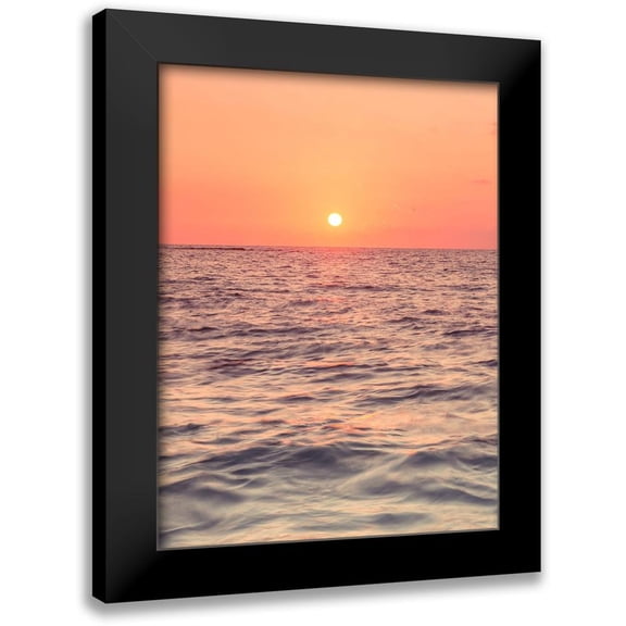 Frank, Assaf 12x14 Black Modern Framed Museum Art Print Titled - Sunset on the beach