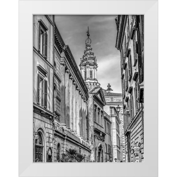 Frank, Assaf 12x14 White Modern Wood Framed Museum Art Print Titled - Old town in Rome