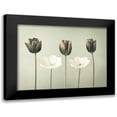 thumbnail image 1 of Frank, Assaf 14x12 Black Modern Framed Museum Art Print Titled - Tulip flowers in a row, 1 of 5