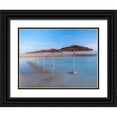 thumbnail image 1 of Frank, Assaf 14x12 Black Ornate Wood Framed with Double Matting Museum Art Print Titled - Parasol on Dead sea, Israel, 1 of 4
