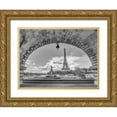thumbnail image 1 of Frank, Assaf 14x12 Gold Ornate Wood Framed with Double Matting Museum Art Print Titled - Eiffel Tower from Bir-Hakeim Bridge-Paris-France, 1 of 4