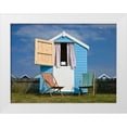 thumbnail image 1 of Frank, Assaf 14x12 White Modern Wood Framed Museum Art Print Titled - Beach Huts, 1 of 4