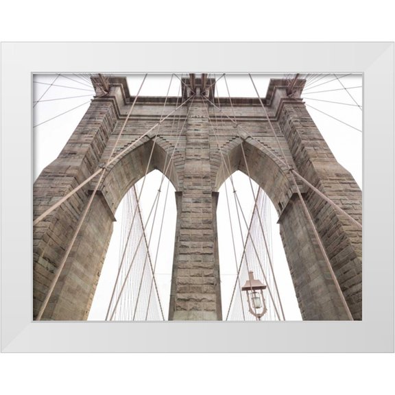 Frank, Assaf 14x12 White Modern Wood Framed Museum Art Print Titled - Brooklyn bridge, New York