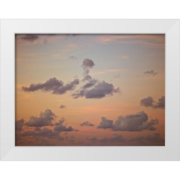 Frank, Assaf 14x12 White Modern Wood Framed Museum Art Print Titled - Clouds at dusk