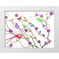 thumbnail image 1 of Frank, Assaf 14x12 White Modern Wood Framed Museum Art Print Titled - Fake birds on branches, 1 of 4