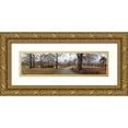 thumbnail image 1 of Frank, Assaf 14x7 Gold Ornate Wood Framed with Double Matting Museum Art Print Titled - Pathway through Central park, New York, 1 of 4
