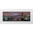 thumbnail image 1 of Frank, Assaf 14x7 White Modern Wood Framed Museum Art Print Titled - Brooklyn bridge over East river, New York, 1 of 4