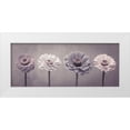 thumbnail image 1 of Frank, Assaf 14x8 White Modern Wood Framed Museum Art Print Titled - Four Zinnias in a row, 1 of 4