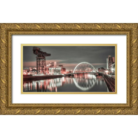 Frank, Assaf 14x9 Gold Ornate Wood Framed with Double Matting Museum Art Print Titled - AF20121004 Glasgow 230XC13