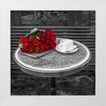 thumbnail image 1 of Frank, Assaf 15x15 White Modern Wood Framed Museum Art Print Titled - Bunch of flowers on sidewalk cafe table, Paris, France, 1 of 4