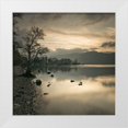 thumbnail image 1 of Frank, Assaf 15x15 White Modern Wood Framed Museum Art Print Titled - Still lake at dusk, 1 of 4