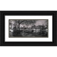 thumbnail image 1 of Frank, Assaf 18x10 Black Ornate Wood Framed with Double Matting Museum Art Print Titled - Central park Bow Bridge with Manhattan skyline, New York, 1 of 4