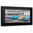 thumbnail image 1 of Frank, Assaf 18x11 Black Modern Framed Museum Art Print Titled - Traditional cuban cars parked in row by the road in Havava, Cuba, FTBR 1849, 1 of 5