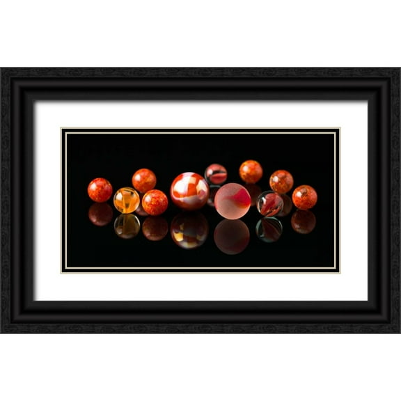 Frank, Assaf 18x11 Black Ornate Wood Framed with Double Matting Museum Art Print Titled - AF20150227 Marbles 123