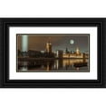 thumbnail image 1 of Frank, Assaf 18x11 Black Ornate Wood Framed with Double Matting Museum Art Print Titled - Column of spectra lights with Westminster Abby, London, UK, 1 of 4