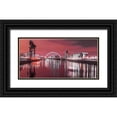 thumbnail image 1 of Frank, Assaf 18x11 Black Ornate Wood Framed with Double Matting Museum Art Print Titled - View along the river Clyde at night, Glasgow, FTBR-1902, 1 of 4