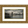 thumbnail image 1 of Frank, Assaf 18x11 Gold Ornate Wood Framed with Double Matting Museum Art Print Titled - Brooklyn Bridge over East river, New York, 1 of 4