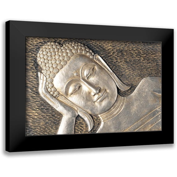 Frank, Assaf 18x13 Black Modern Framed Museum Art Print Titled - Sleeping Buddha