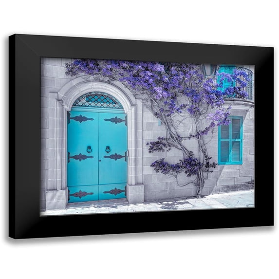 Frank, Assaf 18x15 Black Modern Framed Museum Art Print Titled - Maltese house in Mdina-Malta