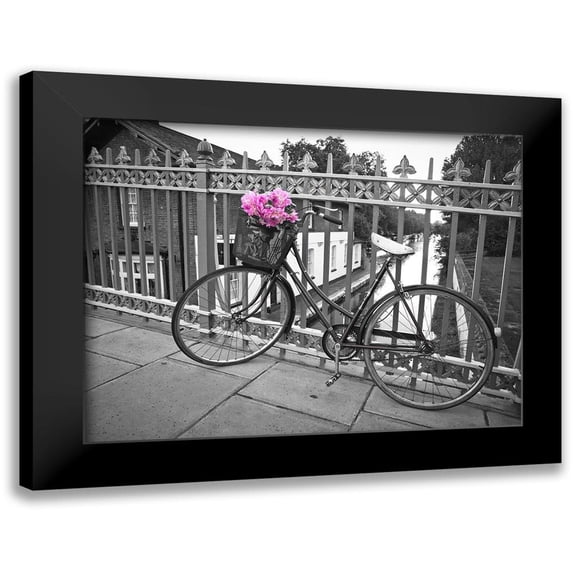 Frank, Assaf 18x15 Black Modern Framed Museum Art Print Titled - Old Bicycle near a canal