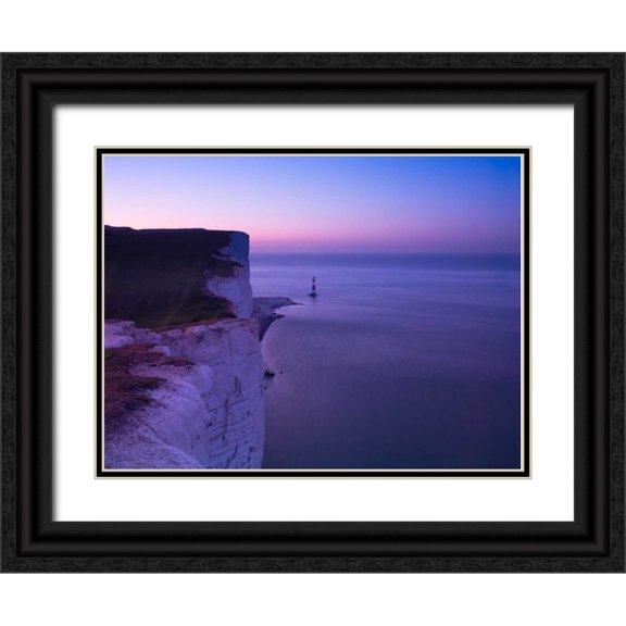Frank, Assaf 18x15 Black Ornate Wood Framed with Double Matting Museum Art Print Titled - Beachy Head at dawn