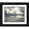 thumbnail image 1 of Frank, Assaf 18x15 Black Ornate Wood Framed with Double Matting Museum Art Print Titled - Central park with Manhattan skyline, New York, 1 of 4
