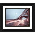 thumbnail image 1 of Frank, Assaf 18x15 Black Ornate Wood Framed with Double Matting Museum Art Print Titled - Strip Lights on road of Dundee, Scotland,FTBR 1857, 1 of 4