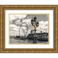 thumbnail image 1 of Frank, Assaf 18x15 Gold Ornate Wood Framed with Double Matting Museum Art Print Titled - Lampost with London eye and County hall in background, London, UK, 1 of 4
