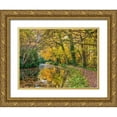 thumbnail image 1 of Frank, Assaf 18x15 Gold Ornate Wood Framed with Double Matting Museum Art Print Titled - Canal through a forest, 1 of 4