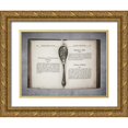 thumbnail image 1 of Frank, Assaf 18x15 Gold Ornate Wood Framed with Double Matting Museum Art Print Titled - Old cookery book open with an old jam spoon, 1 of 4