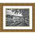 thumbnail image 1 of Frank, Assaf 18x15 Gold Ornate Wood Framed with Double Matting Museum Art Print Titled - Tiber river through the city of Rome, Italy, 1 of 4
