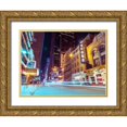 thumbnail image 1 of Frank, Assaf 18x15 Gold Ornate Wood Framed with Double Matting Museum Art Print Titled - Times square and Broadway at night - New York City, 1 of 4