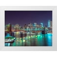 thumbnail image 1 of Frank, Assaf 18x15 White Modern Wood Framed Museum Art Print Titled - Brooklyn Bridge with Manhattan skyline, New York, 1 of 4
