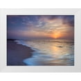 thumbnail image 1 of Frank, Assaf 18x15 White Modern Wood Framed Museum Art Print Titled - Evening view of beautiful beach in Israel, 1 of 4