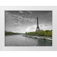 thumbnail image 1 of Frank, Assaf 18x15 White Modern Wood Framed Museum Art Print Titled - River Seine and Eiffel tower, Paris, France, 1 of 4