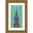 thumbnail image 1 of Frank, Assaf 18x32 Gold Ornate Wood Framed with Double Matting Museum Art Print Titled - Chrysler Building in New York city, 1 of 4