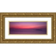 thumbnail image 1 of Frank, Assaf 18x9 Gold Ornate Wood Framed with Double Matting Museum Art Print Titled - Sunset over the sea, 1 of 4