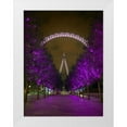 thumbnail image 1 of Frank, Assaf 19x24 White Modern Wood Framed Museum Art Print Titled - London Eye at night, 1 of 4