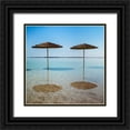 thumbnail image 1 of Frank, Assaf 20x20 Black Ornate Wood Framed with Double Matting Museum Art Print Titled - Bathing canopy on the beach on the Dead Sea, Israel, 1 of 4