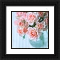 thumbnail image 1 of Frank, Assaf 20x20 Black Ornate Wood Framed with Double Matting Museum Art Print Titled - Gerberas in glass bottle, 1 of 4