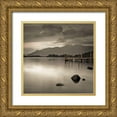 thumbnail image 1 of Frank, Assaf 20x20 Gold Ornate Wood Framed with Double Matting Museum Art Print Titled - Pier on still lake, 1 of 4