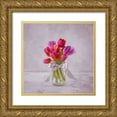thumbnail image 1 of Frank, Assaf 20x20 Gold Ornate Wood Framed with Double Matting Museum Art Print Titled - Ranuncuclus flowers in a vase, 1 of 4